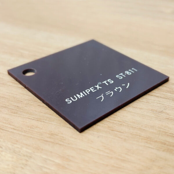 スミペックス TS キャスト板 色透明 2mm厚 1040×2040mm ブラウン ST-811 5枚入 (商品コード：010213)