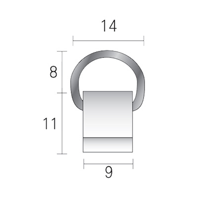 ミニフレーム 吊り下げ用 DJ金具 (商品コード：013148)
