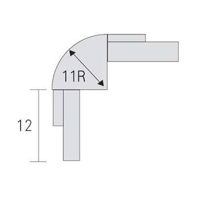 ミニフレーム用樹脂コーナー (商品コード：013149)