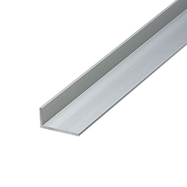 アルミ不等辺アングル アルマイト付 t2×25×50×4m シルバー (商品コード：085077)