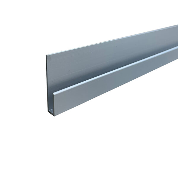 アルミ片長チャンネル アルマイト付 3mm×3.64m シルバー (商品コード：103771)