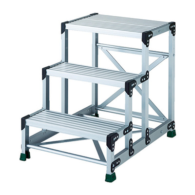 トラスコ TRUSCO 作業用踏台 高強度タイプ・段高250mm H0.75m TSF-3675 855-7678 (商品コード:157437)
