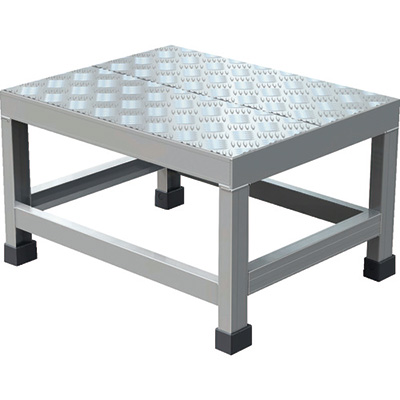 トラスコ TRUSCO アルミ製溶接一体構造型作業台 縞板タイプ 一段 WTDBC-5430 207-4490 (商品コード：157478)