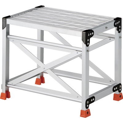 トラスコ TRUSCO アルミ製グレーチング作業用踏台 1段 H0.5m TSFGR-165 207-4504 (商品コード：157533)