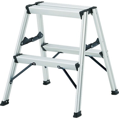 トラスコ TRUSCO 高強度型 アルミ製踏台 2段 シルバー TSAF-2-SV 423-4120 (商品コード：157584)
