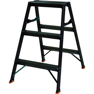 トラスコ TRUSCO 高強度型 アルミ製踏台 3段 ブラック TSAF-3-BK 423-4138 (商品コード：157585)