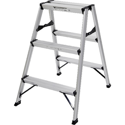 トラスコ TRUSCO 高強度型 アルミ製踏台 3段 シルバー TSAF-3-SV 423-4146 (商品コード：157586)