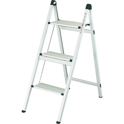 トラスコ TRUSCO 折りたたみ式薄型幅広踏台(片側昇降タイプ) 3段 H0.8m TAU-3UF 207-4445 (商品コード：157591)