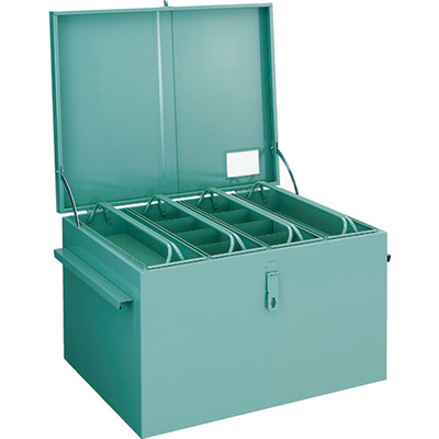 トラスコ TRUSCO 大型車載用ツールボックス 中皿付 グリーン F-1000 239-0531 (商品コード：158071)