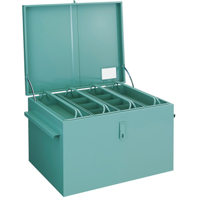 トラスコ TRUSCO 大型車載用ツールボックス 中皿付 グリーン F-1400 239-0540 (商品コード：158072)