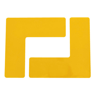 トラスコ TRUSCO 屋内用ラインテープ 黄 50×150×150mm DFSL-M-Y 4枚入 206-7264 (商品コード：159189)