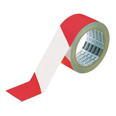 トラスコ TRUSCO トララインテープ レッド/ホワイト 50mm×25m TLT-50EARW 767-2705 (商品コード：159196)