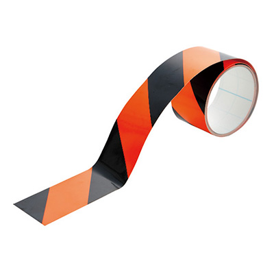 トラスコ TRUSCO 蛍光ラインテープ オレンジ/ブラック 50mm×10m KTL5010OBK 207-1897 (商品コード：159207)