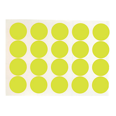 トラスコ TRUSCO 蛍光ドットマークシール イエロー φ50 FRL5020-Y 1枚入 207-1913 (商品コード：159237)