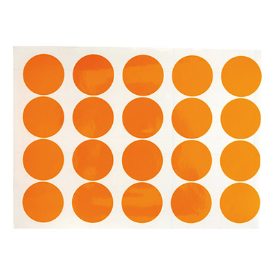 トラスコ TRUSCO 蛍光ドットマークシール オレンジ φ50 FRL5020-O 1枚入 207-1911 (商品コード：159238)