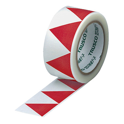 トラスコ TRUSCOギザギザクロステープ ホワイト/レッド 50mm×25m GZC-5025WR 160-9134 (商品コード：159242)
