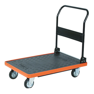 トラスコ TRUSCO MKP樹脂製運搬車 折りたたみハンドル ブラック MKP-301 361-6061 (商品コード：159784)