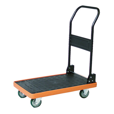 トラスコ TRUSCO MKP樹脂製運搬車 折りたたみハンドル ブラック MKP-151U 767-9432 (商品コード：159790)