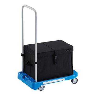 トラスコ TRUSCO 樹脂台車 アクロキャリー 折畳収納BOX付 ブルー AC-1-B-THB 194-8146 (商品コード：159930)