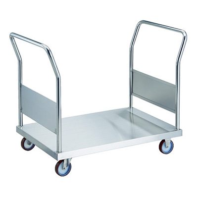 トラスコ TRUSCO オールステンレス両袖台車 固定ハンドルタイプ AS-1W-100NU 116-2355 (商品コード：160232)