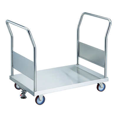 トラスコ TRUSCO オールステンレス両袖台車 固定ハンドルタイプ AS-1W-100NU-S 116-2359 (商品コード：160235)