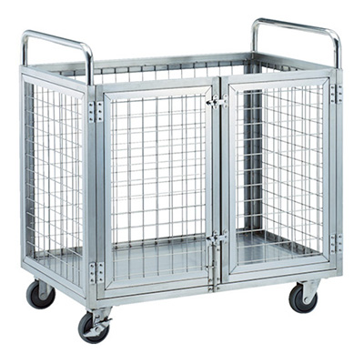 トラスコ TRUSCO オールステンレス製網台車 観音扉タイプ SUAD1-960 102-5721 (商品コード：160253)