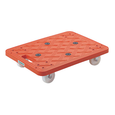 トラスコ TRUSCO 樹脂製平台車 ルートバン 自在・固定タイプ オレンジ MP-500-O 504-2518 (商品コード：160338)