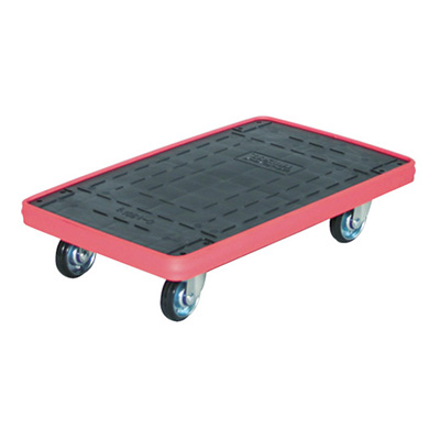 トラスコ TRUSCO MKP樹脂製平台車 4輪自在タイプ ブラック MKP-165 855-5492 (商品コード：160438)