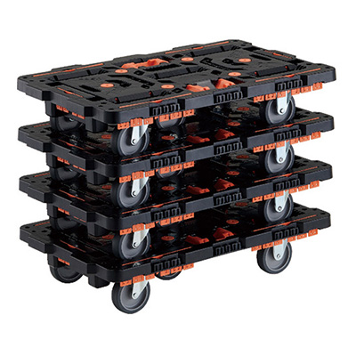 トラスコTRUSCO ビートル とめたろう・収納式柵付 BT700KJ3-E100T-M4 4台入り 206-3379 (商品コード：160463)