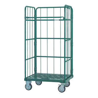 トラスコ TRUSCO 鋼製カゴ車省音タイプ ハイテナー 床板プラスチック製 THT-XJ7C 454-0425 (商品コード：160578)