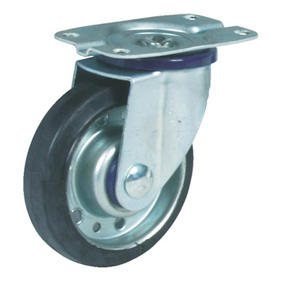 トラスコ TRUSCO MKP樹脂台車用 自在キャスターφ100ゴム車 EJS-100 389-9306 (商品コード：160638)