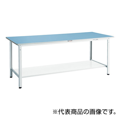 トラスコ TRUSCO 軽量作業台 下棚2枚付 ホワイト 1200×750×740mm BER-1275LT2W 856-3907 (商品コード：160800)