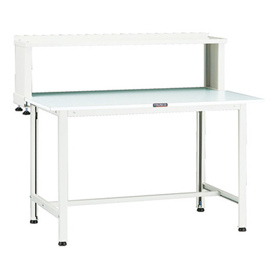 トラスコ TRUSCO 軽量作業台 上棚付 ホワイト 1200×750×1044mm AOR-1275YURB 137-1713 (商品コード：160860)