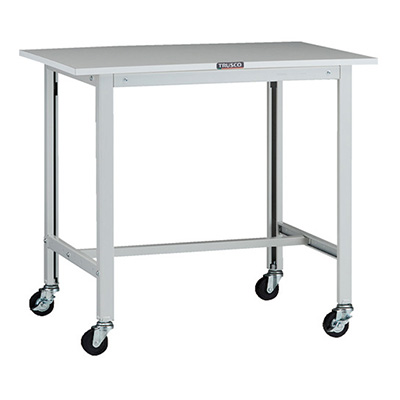 トラスコ TRUSCO 軽量作業台 キャスター付 ホワイト 900×600×808mm AOR-0960C75 137-1674 (商品コード：160871)
