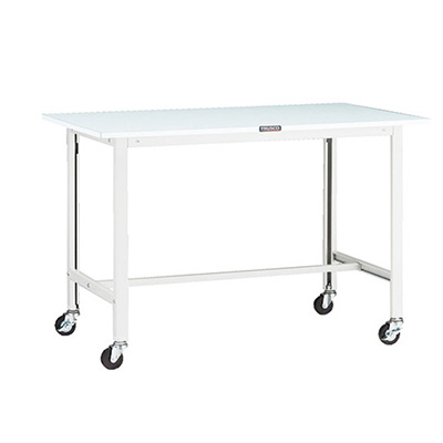 トラスコ TRUSCO 軽量作業台 キャスター付 ホワイト 1200×750×808mm AOR-1275C75 137-1677 (商品コード：160872)