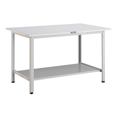 トラスコ TRUSCO 軽量作業台 下棚2枚付 ホワイト 900×600×740mm AE-0960LT2 W 466-6771 (商品コード：160926)