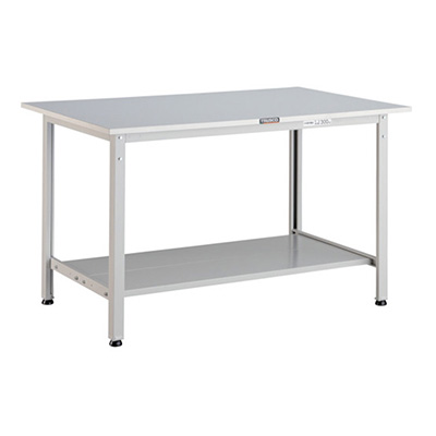 トラスコ TRUSCO 軽量作業台 下棚2枚付 ホワイト 900×600×740mm RAE-0960LT2 W 467-1716 (商品コード：160928)