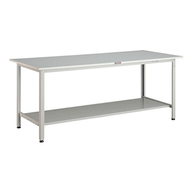 トラスコ TRUSCO 軽量作業台 下棚2枚付 ホワイト 1800×900×740mm RAE-1809LT2 W 467-2178 (商品コード：160929)