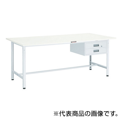 トラスコ TRUSCO 軽量作業台 2段引出し付 ダークグレー 1800×900×740mm RAE-1809F2 DG 770-2779 (商品コード：160953)