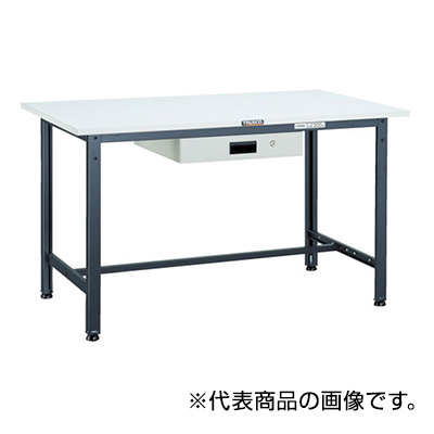 トラスコ TRUSCO 軽量作業台 薄型1段引出し付 ホワイト 900×600×740mm AE-0960UDK1W 770-1438 (商品コード：160982)