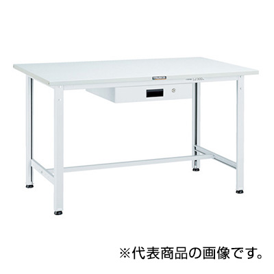 トラスコ TRUSCO 軽量作業台 薄型1段引出し付 ホワイト 900×600×740mm RAE-0960UDK1W 770-2523 (商品コード：160984)
