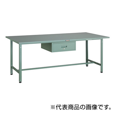 トラスコ TRUSCO 軽量作業台 1段引出し付 グリーン 1800×900×740mm SAE-1809F1 289-1441 (商品コード：160999)