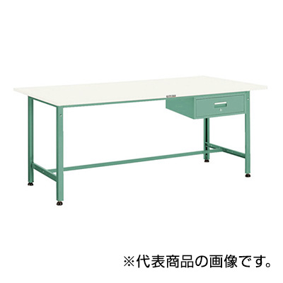 トラスコ TRUSCO 軽量作業台 1段引出し付 ホワイト 1800×900×740mm AE-1809F1 W 770-1691 (商品コード：161001)