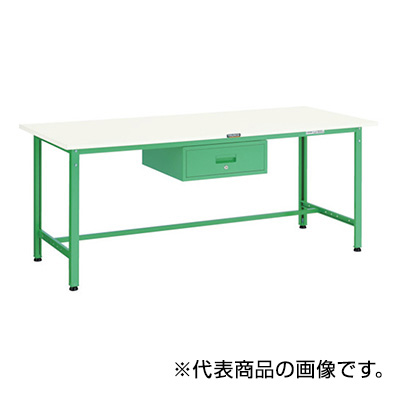 トラスコ TRUSCO 軽量作業台 1段引出し付 ダークグレー 900×600×740mm AE-0960F1 DG 770-1357 (商品コード：161006)