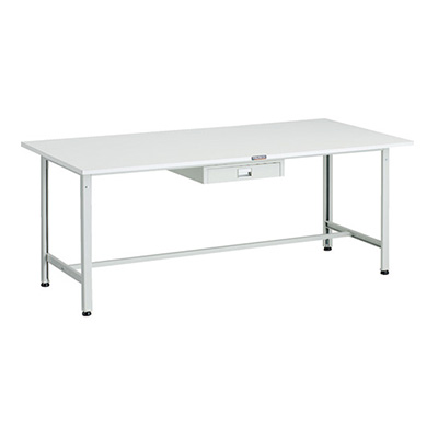 トラスコ TRUSCO 軽量作業台 薄型1段引出し付 ホワイト 1800×900×740mm AE-1809UDC1 W 183-3820 (商品コード：161023)
