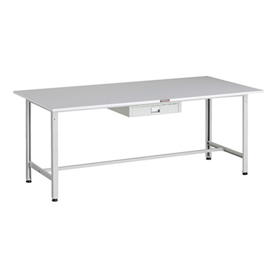 トラスコ TRUSCO 軽量作業台 薄型1段引出し付 ホワイト 1800×900×740mm RAE-1809UDC1 W 183-3834 (商品コード：161025)