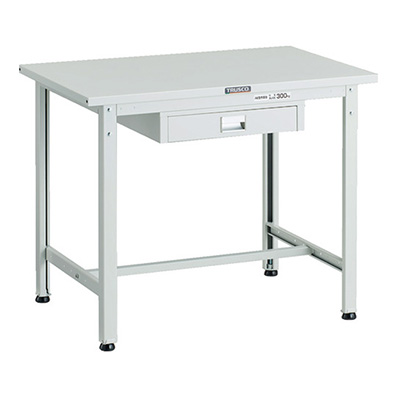 トラスコ TRUSCO 軽量作業台 薄型1段引出し付 ホワイト 900×600×740mm SAE-0960UDC1 W 183-3838 (商品コード：161026)
