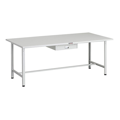 トラスコ TRUSCO 軽量作業台 薄型1段引出し付 ホワイト 1800×900×740mm SAE-1809UDC1 W 183-3844 (商品コード：161027)