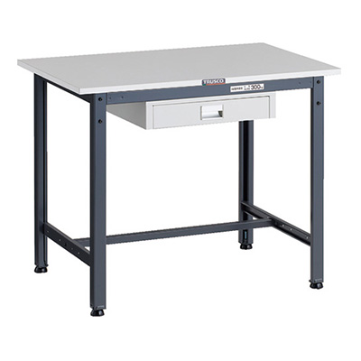 トラスコ TRUSCO 軽量作業台 薄型1段引出し付 ダークグレー 900×600×740mm RAE-0960UDC1 DG 183-3825 (商品コード：161030)
