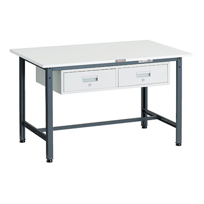 トラスコ TRUSCO 軽量作業台 2列1段引出し付 ダークグレー 1200×750×740mm AE-1200FL2 DG 183-3880 (商品コード：161050)